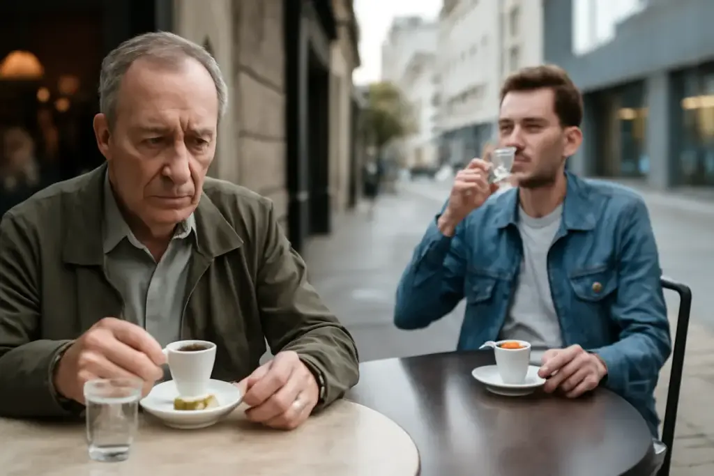 Perché in alcune città si serve il caffè con bicchierino d’acqua e in altre no? La storia dietro la tradizione