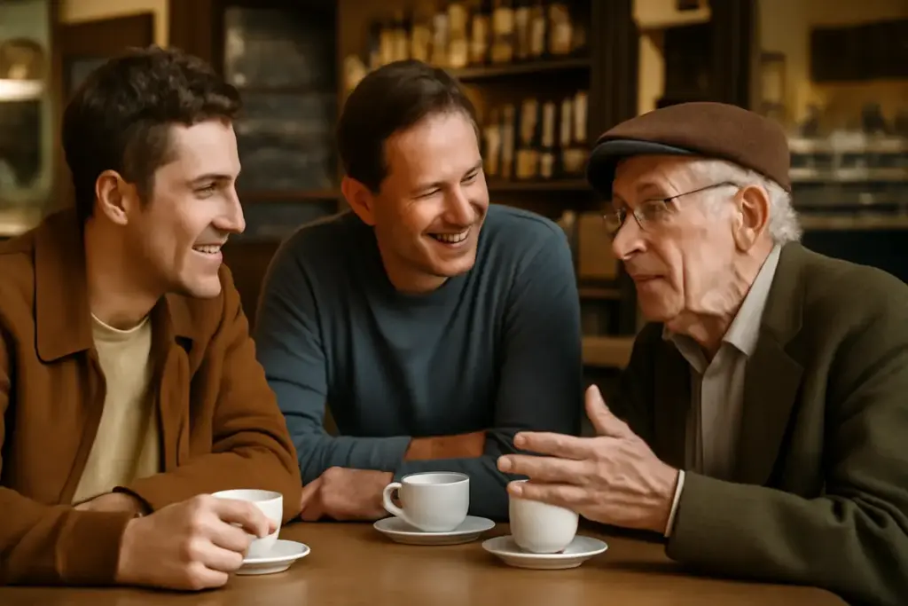 Quali sono le chiacchiere da bar che uniscono le generazioni? Il potere sociale del caffè secondo la scienza