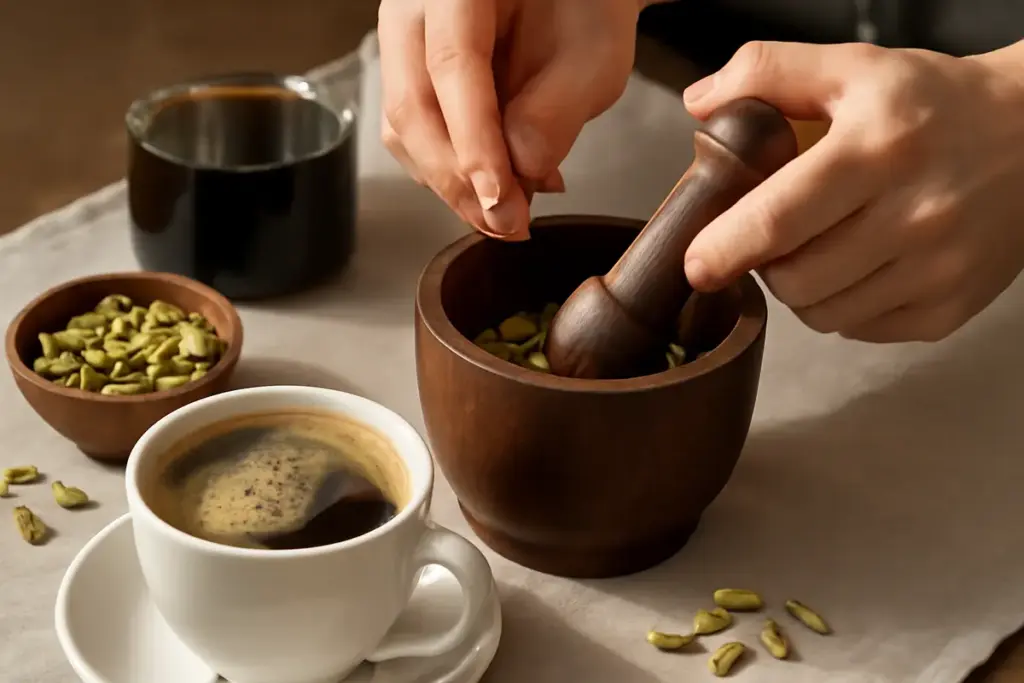 Caffè al cardamomo: scopri il passaggio chiave che dona il profumo autentico