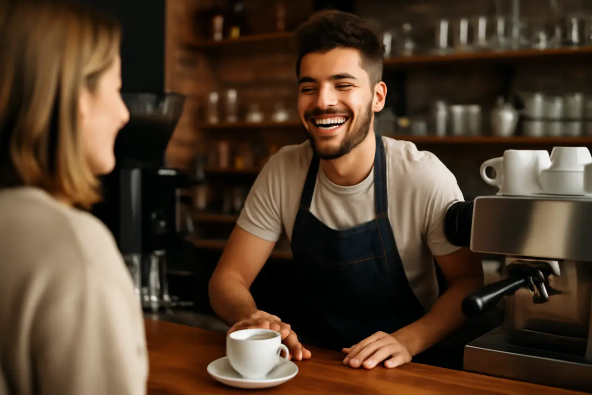 L’importanza del sorriso del barista nell’esperienza al bancone: i benefici sulla giornata che pochi notano